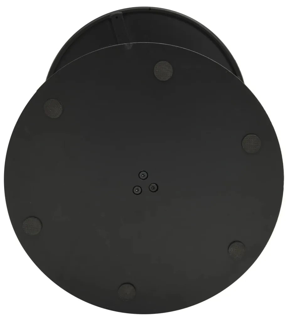 Mesa de jardim redonda Ø50x72 cm aço preto