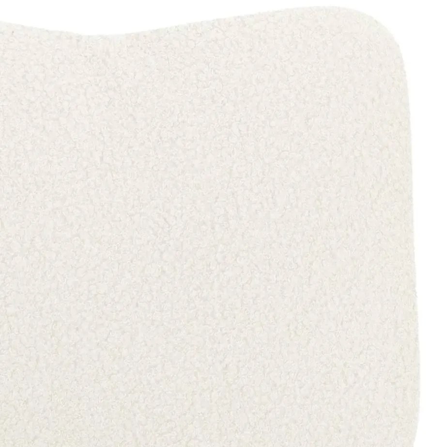 Cadeira Relaxante vidaXL Creme de Tecido com Pelo