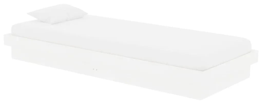 Estrutura cama pequena solteiro 75x190 cm madeira maciça branco