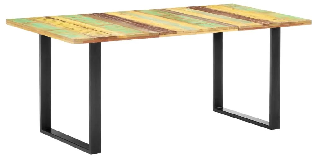 Mesa de jantar 180x90x76 cm madeira recuperada maciça