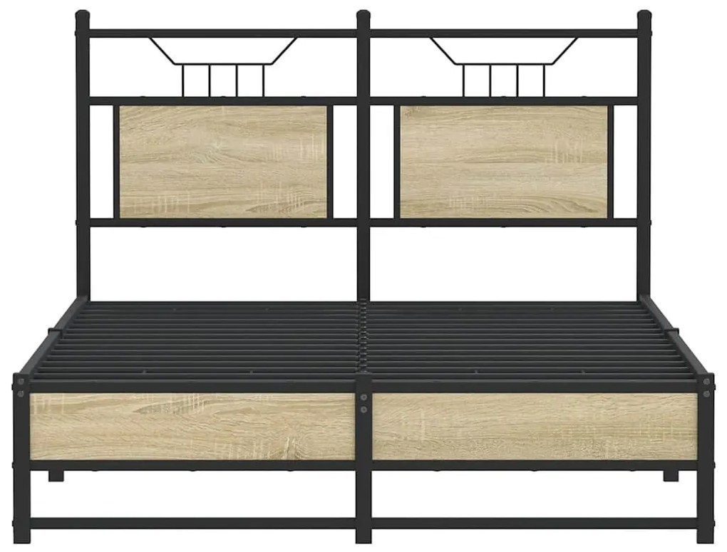Estrutura cama s/ colchão derivados de madeira carvalho sonoma