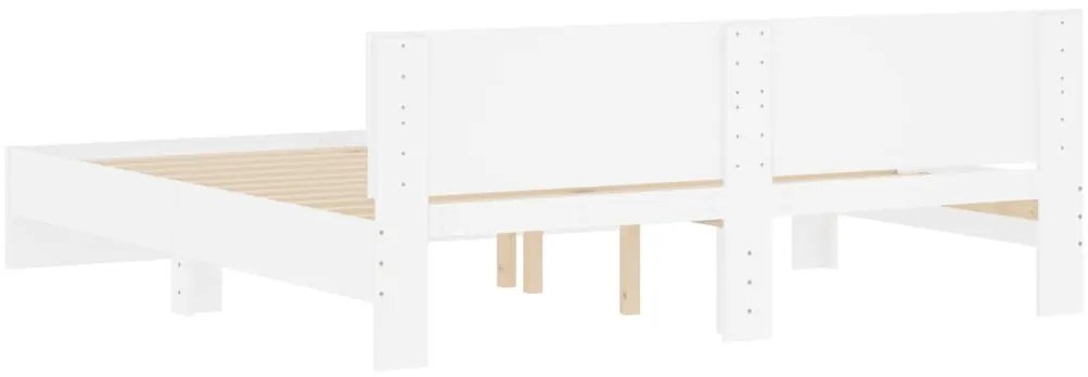 Estrutura de cama com cabeceira 200x200 cm branco