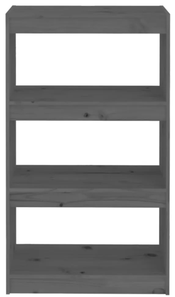 Estante/divisória 60x30x103,5cm madeira pinho maciça cinzento
