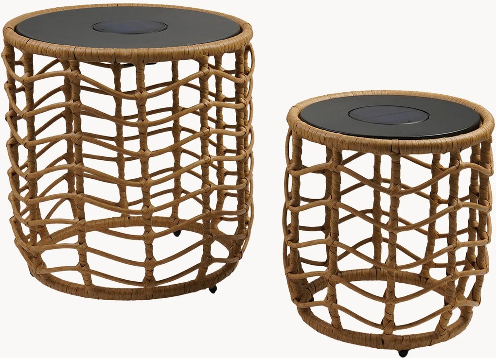Candeeiros de pé LED solares portáteis reguláveis Nerita, conjunto de 2