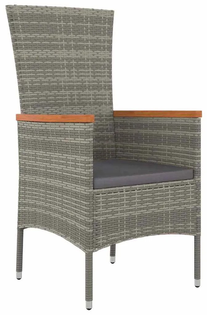 Conjunto de Jantar Jardim 5 pcs Cinzeto 80 x 80 x 73 cm