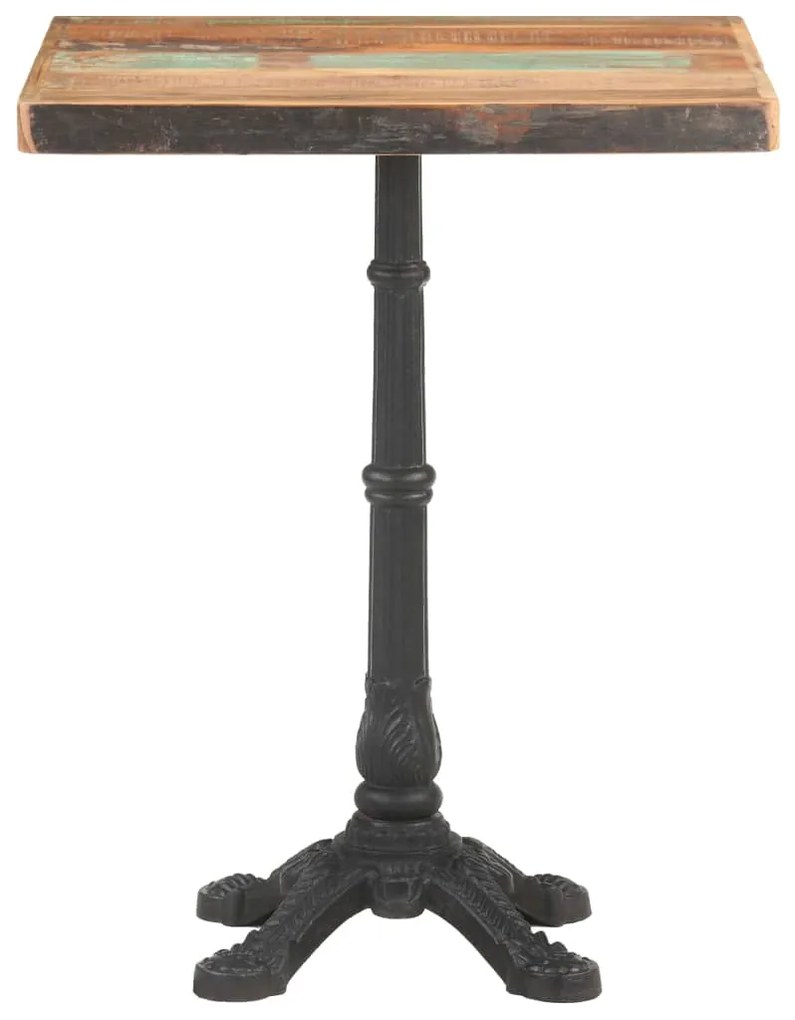 Mesa de bistrô 60x60x76 cm madeira recuperada maciça