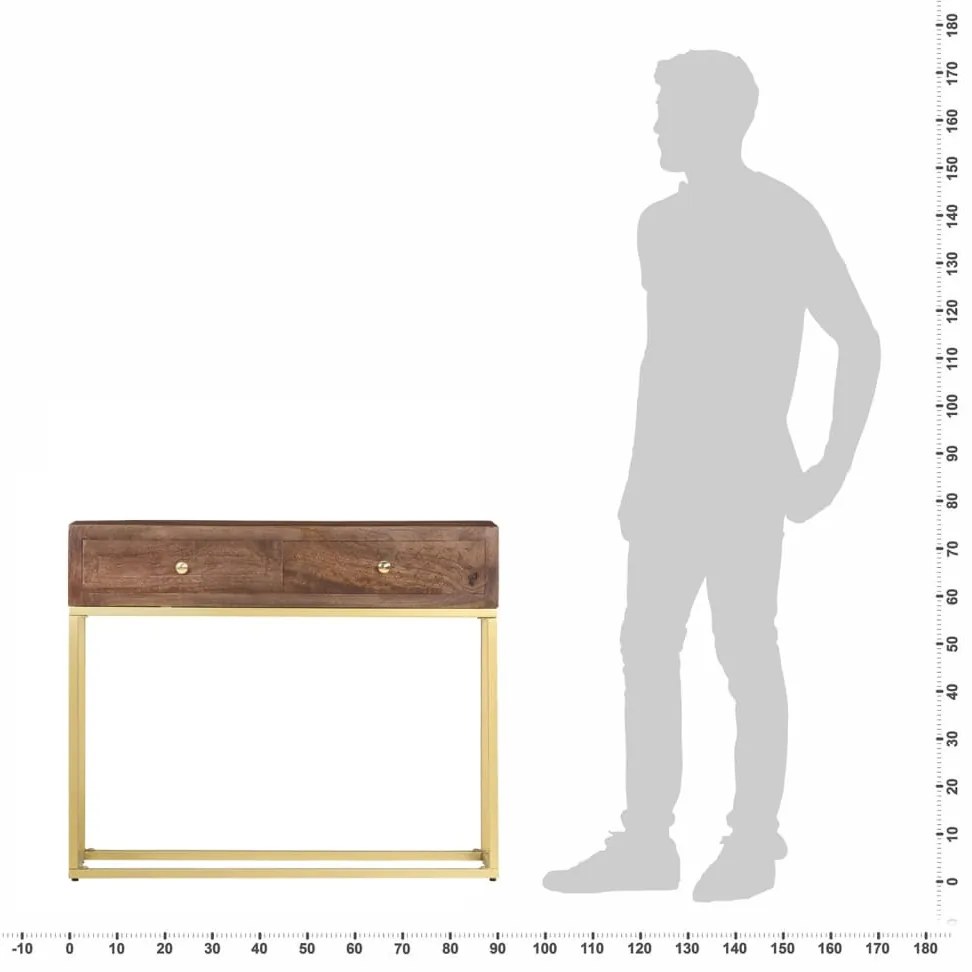 Mesa consola 90x30x75 cm madeira de mangueira maciça