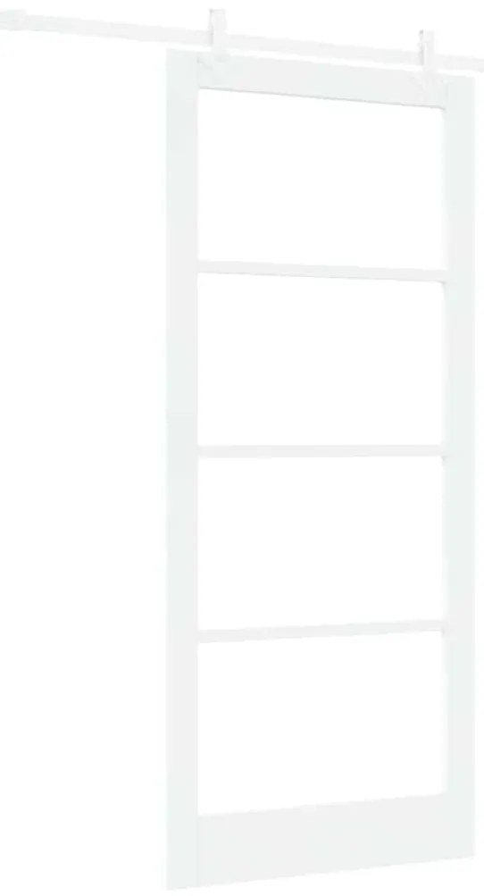 Porta Deslizante vidaXL com Conjunto de Hardware Branco 93x211 cm Made