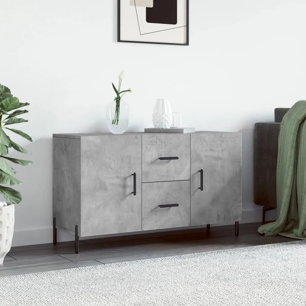 828184 vidaXL Aparador 100x36x60 cm derivados de madeira cinzento cimento