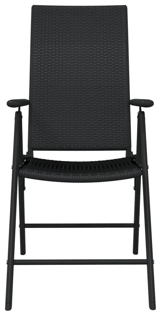 7 pcs conjunto de jantar para jardim preto