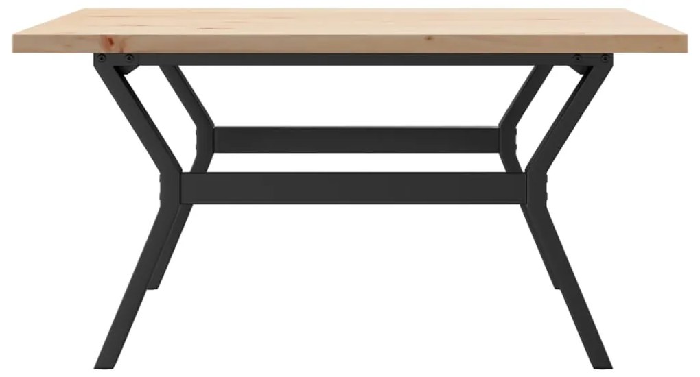 Mesa de centro estrutura em Y 90x90x45,5 cm pinho/aço