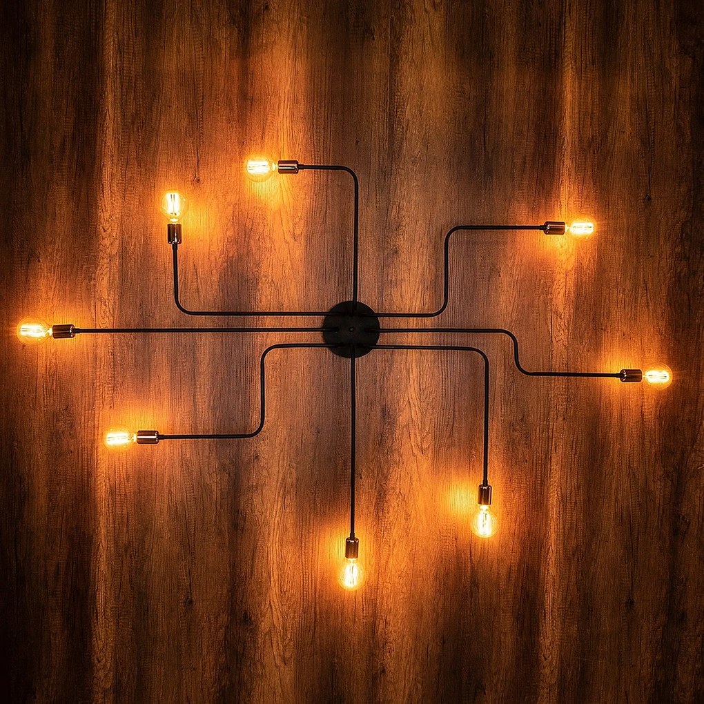 Chandelier Truva – Preto – 190 cm