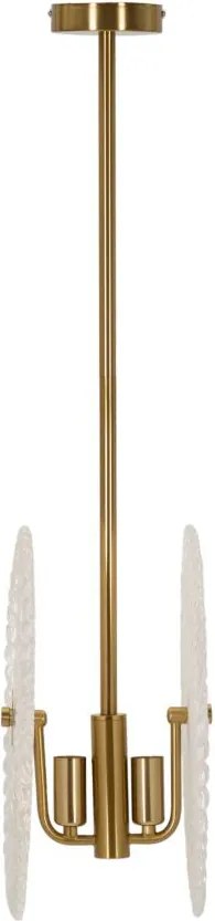 Candeeiro de Teto "Glass" Dourada – 35x18x80 cm