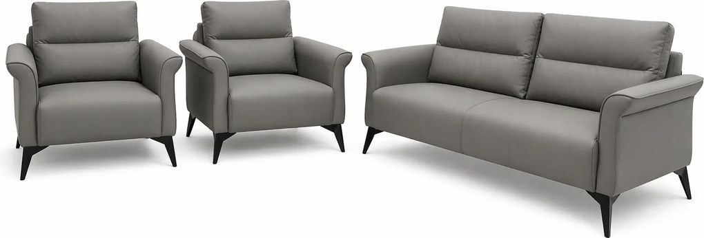 Conjunto Sofás Veridiana Pele Premium Conforto Alta Durabilidade