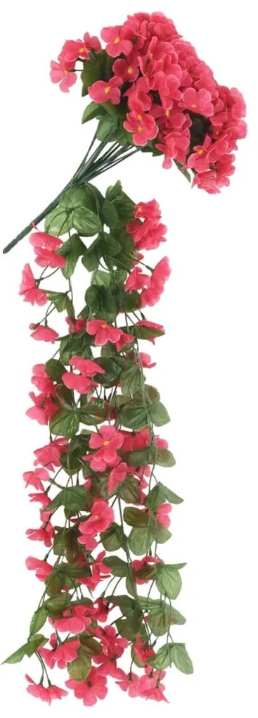Grinaldas de flores de Natal 3 pcs 85 cm rosa