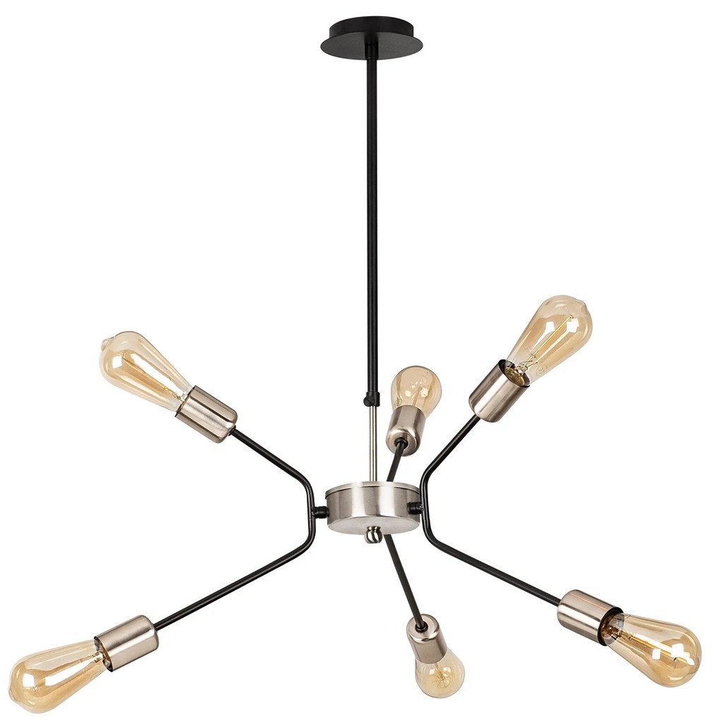 Candeeiro de Teto Ve – Preto Níquel – 60 cm x 80 cm