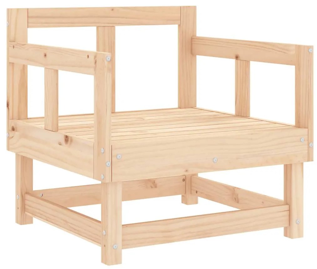 Cadeiras de jardim c/ almofadões 2 pcs madeira de pinho maciça