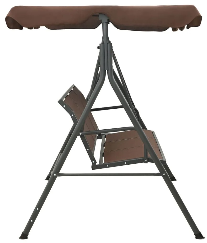 Baloiço de jardim com toldo cor café