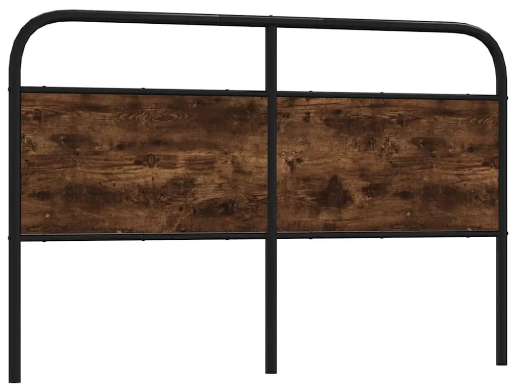 vidaXL Cabeceira de substituição 160 cm derivados madeira/aço carvalho fumado
