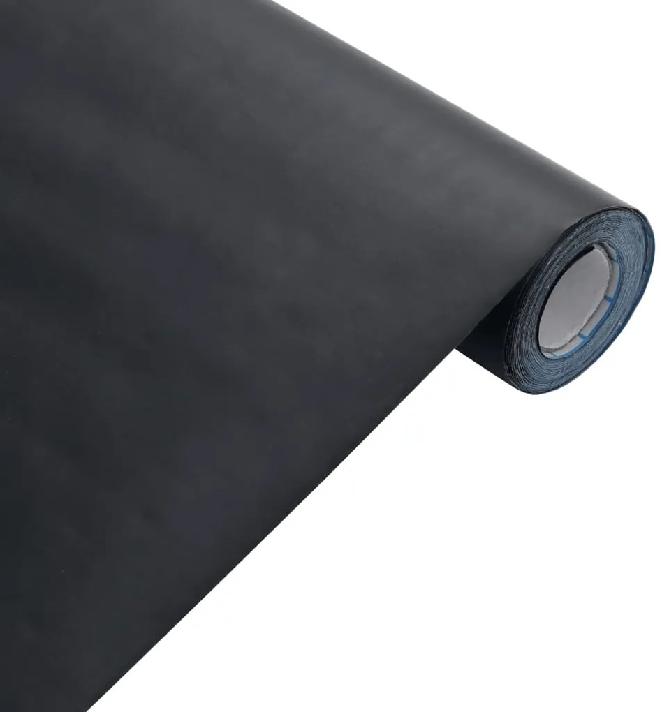 Autocolante para móveis preto mate 90x500 cm PVC