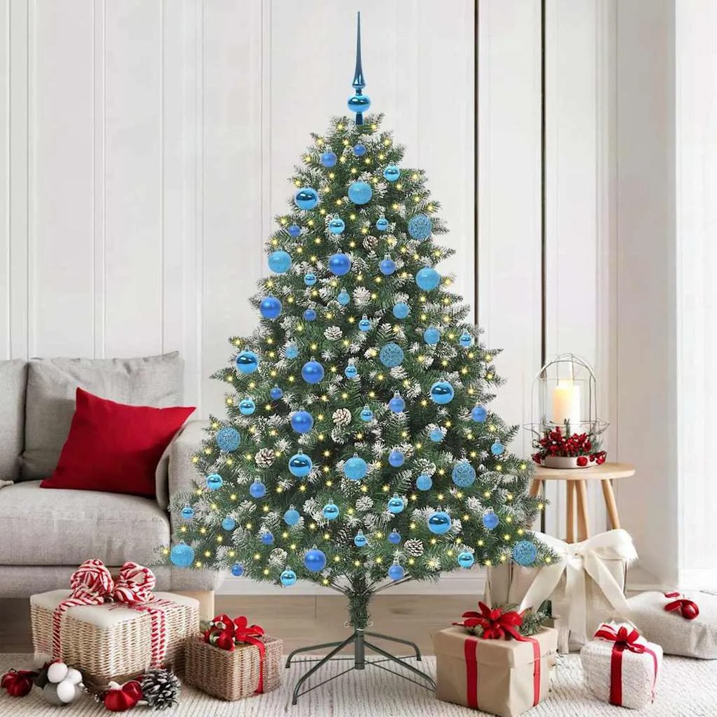 vidaXL Árvore de Natal Artificial Verde 180 cm PVC, Plástico e Aço