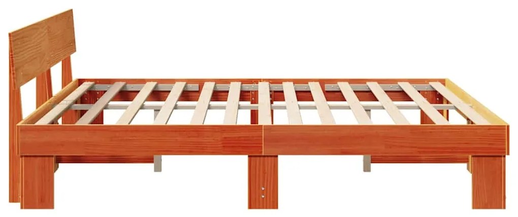 Estrutura da Cama Castanho-mel 180 x 200 cm Madeira de Pinheiro