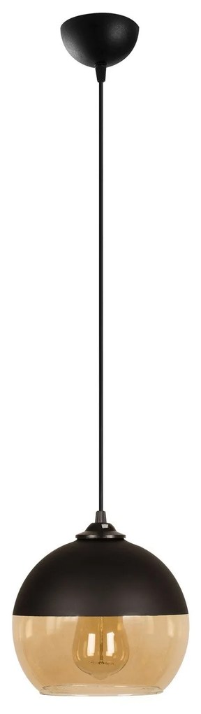 Candeeiro de Teto Camini – Preto Mel – Diâmetro 20 cm, Altura 116 cm