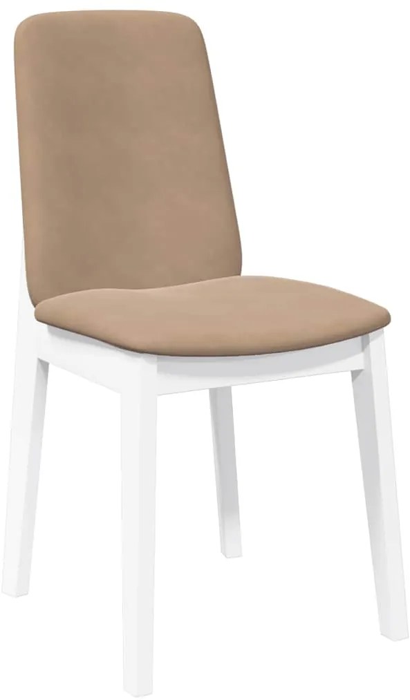 Cadeiras de jantar com almofadões 2 pcs madeira maciça branco