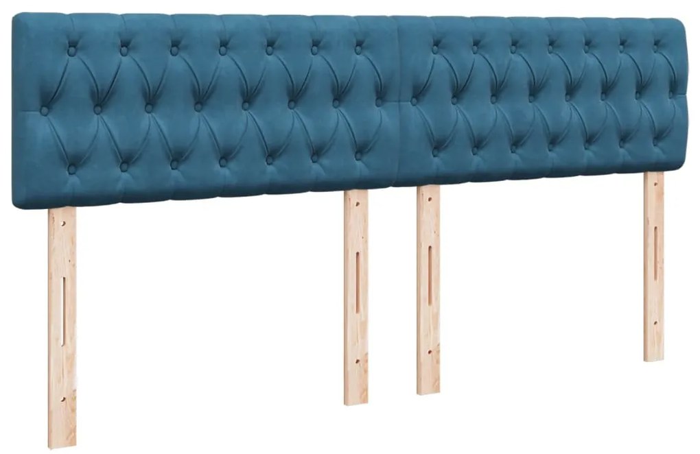Cama com molas/colchão 180x200 cm veludo azul