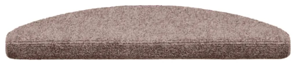 Tapetes de escada autoadesivos 30 pcs 65x21x4 cm creme