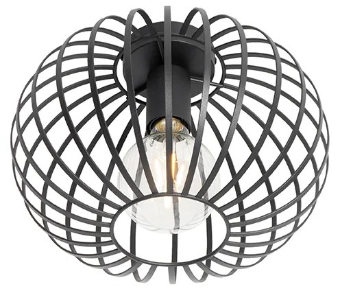 Candeeiro de teto design preto 30 cm - Johanna