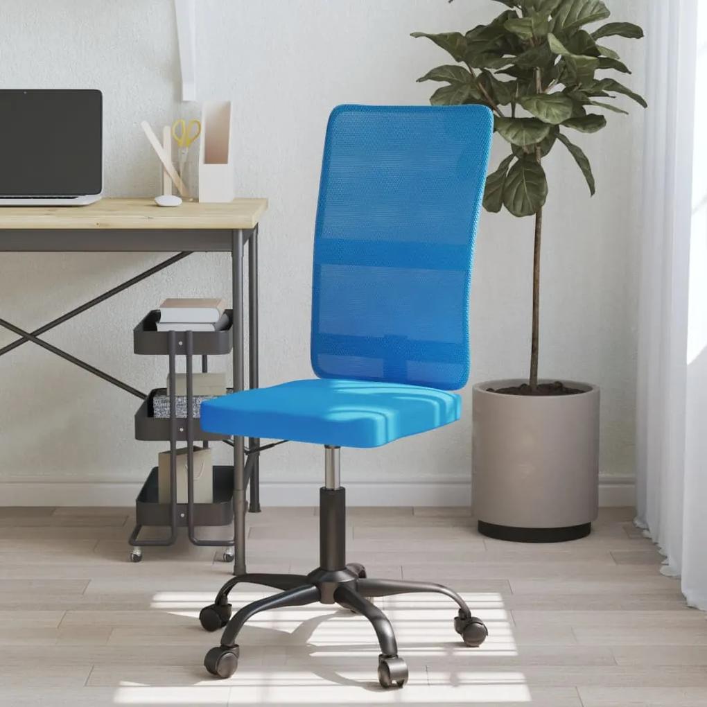 Cadeira de escritório tecido de malha azul