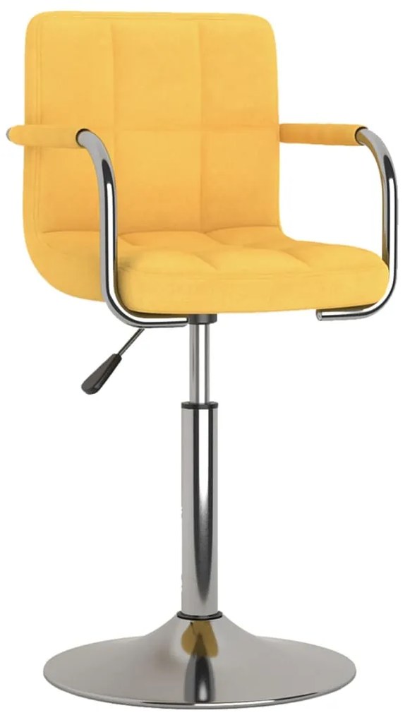 vidaXL Cadeira de jantar tecido amarelo