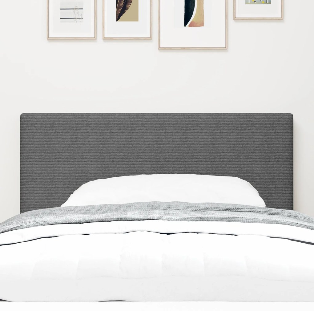 Cabeceira LED vidaXL Design Simples Cinza Claro 80 cm Tecido de Courís