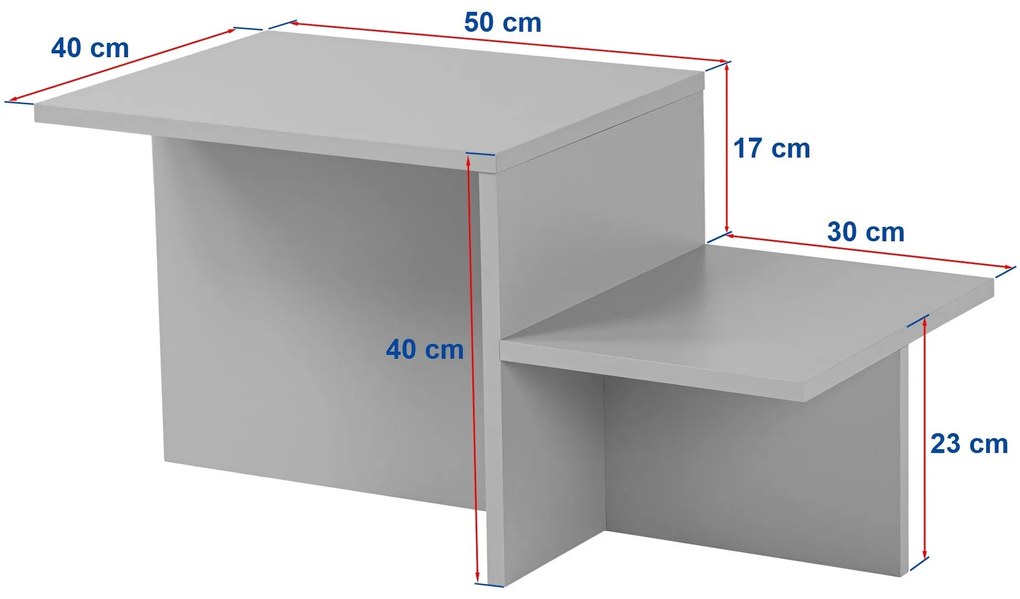 Mesa de Centro "Harmony" – Mármore Fressia, 90x45x40 cm, Design Rústic