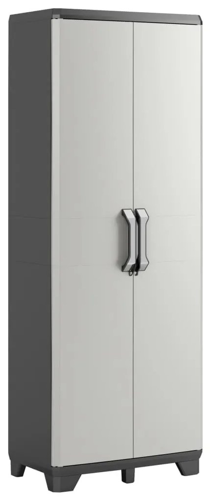 46638 Keter Armário de arrumação multiusos Gear 182 cm preto e cinza
