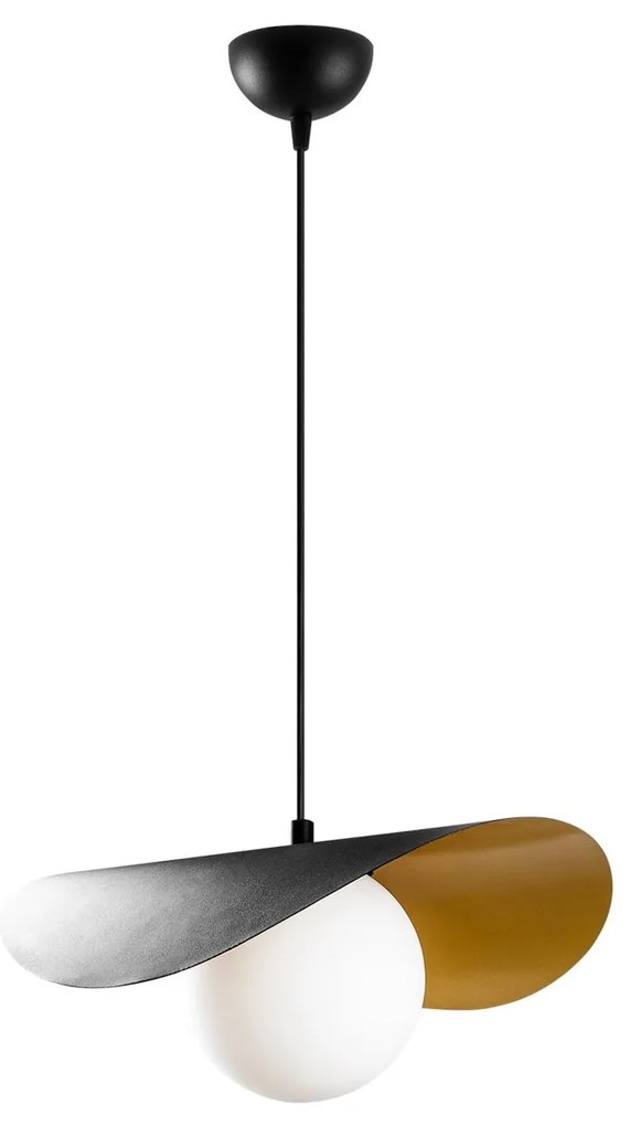 Candeeiro de Teto Vatoz – Preto e Branco – 32 x 38 cm