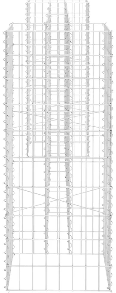 Gabião em forma de H fio de aço 260x40x100 cm