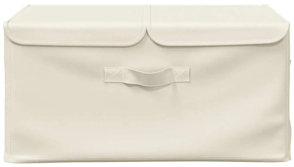 Caixa de arrumação 50x30x25 cm tecido cor creme