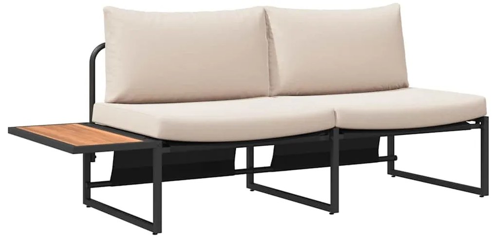Conjunto de Jantar de Jardim de 3 Peças com Almofadas em Taupe