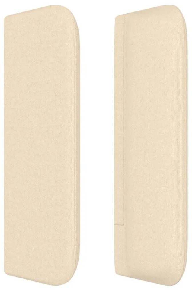 Cabeceira de cama c/ abas tecido 163x16x78/88 cm creme