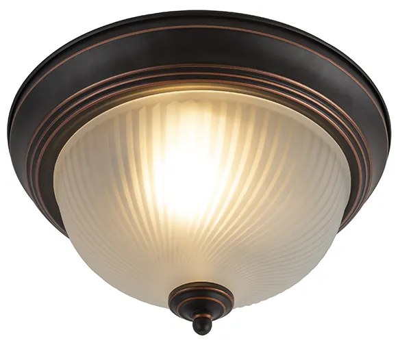 Candeeiro de teto clássico castanho opal - Classico