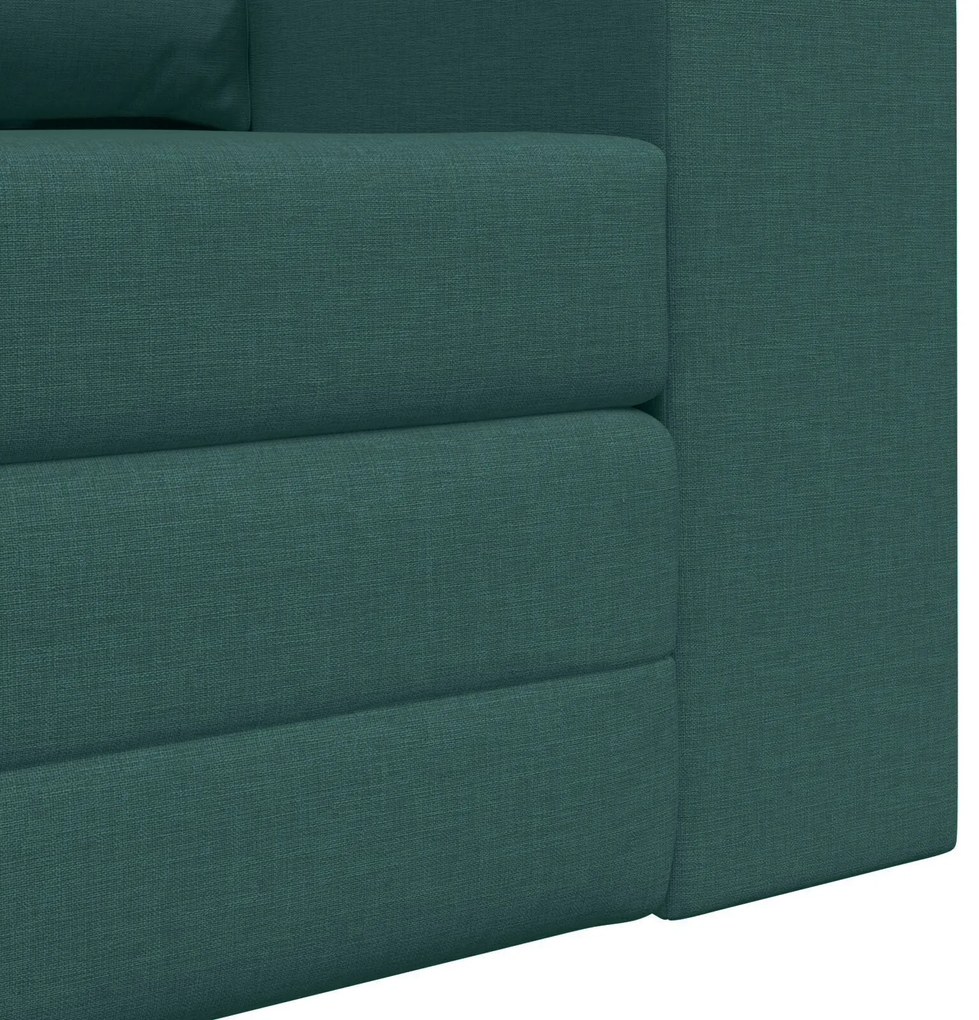 Sofá-Camas 2 em 1 Verde Escuro 148x71x83 cm Tecido