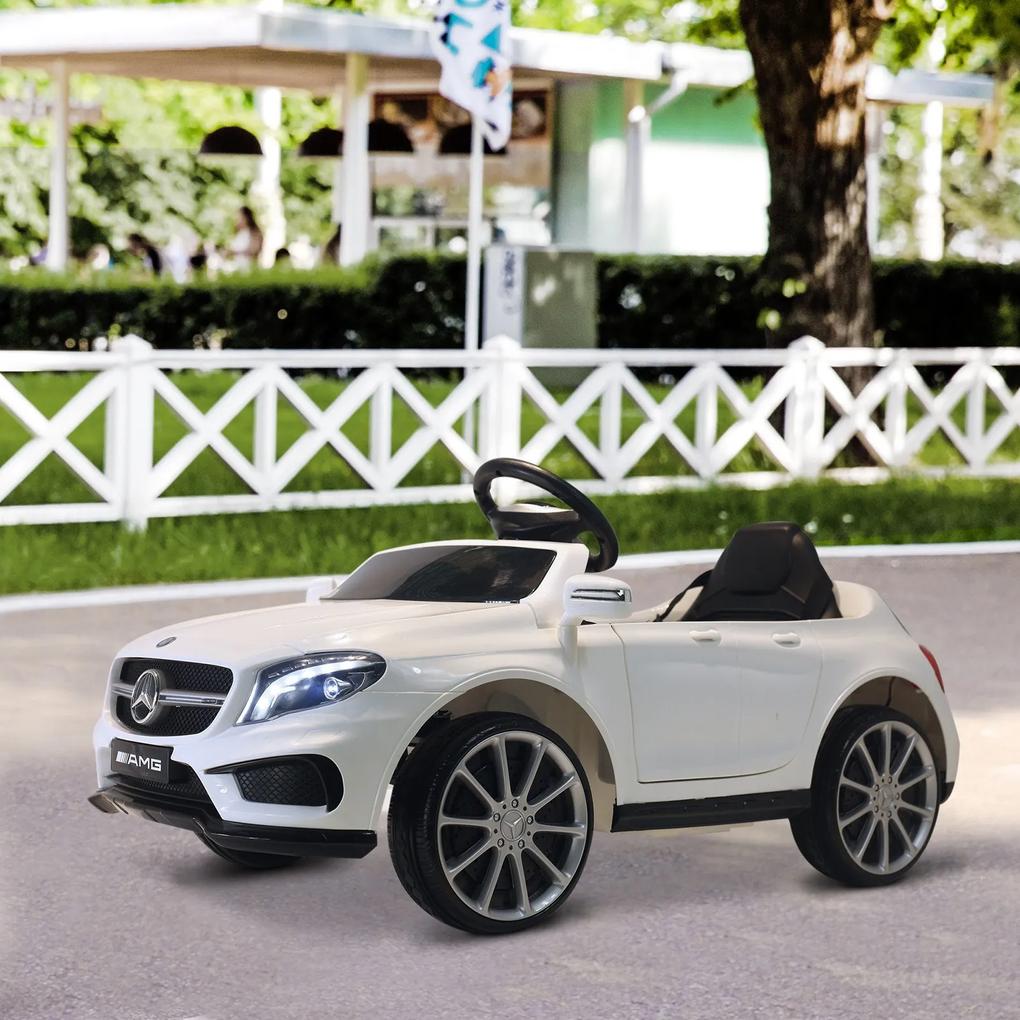 Carro elétrico para crianças a partir de 3 anos Mercedes Benz GLA com luzes de controle remoto carga 30kg Mercedes Benz carro corre de corredores merc