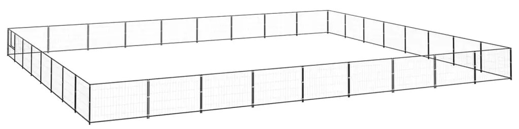 Canil para cães 72 m² aço preto