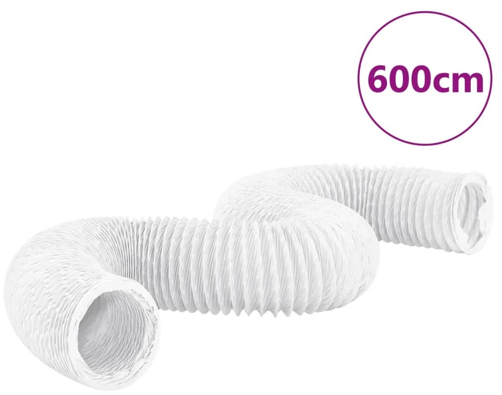 vidaXL Conduta de exaustão PVC 6 m Ø20 cm