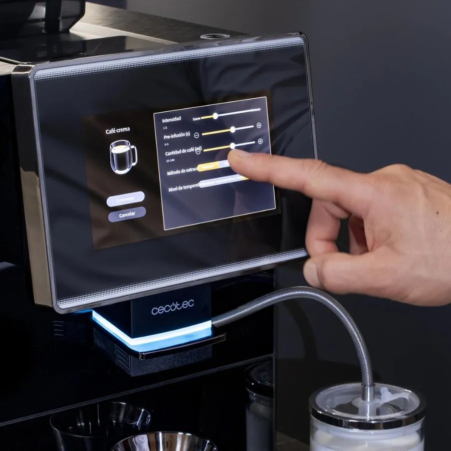 Máquina de café automática compacta Cremmaet Touch OCS com 19 bares e Thermoblock