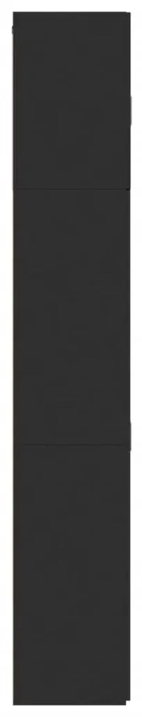 Armário alto 80x42,5x249 cm derivados de madeira preto
