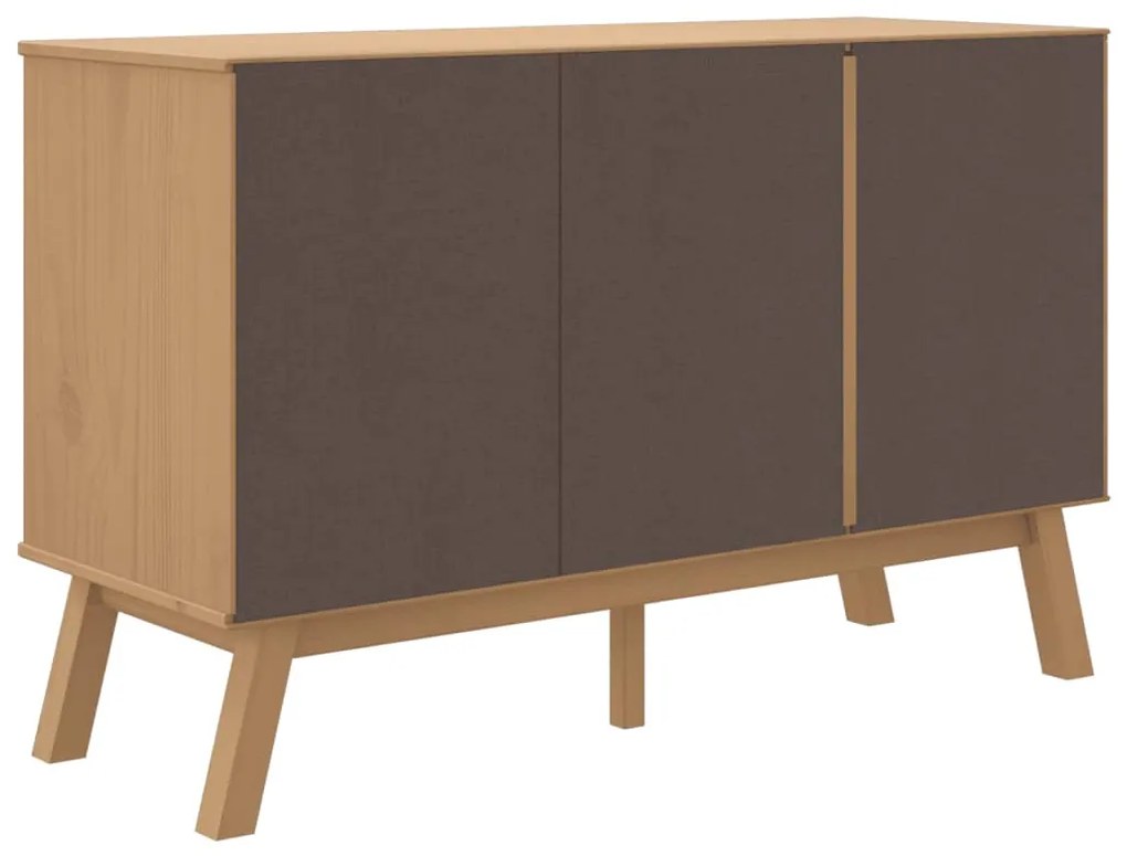 Aparador OLDEN 114x43x73,5 cm pinho maciço cinzento e castanho