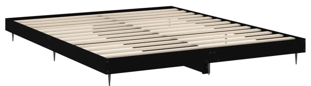 Estrutura de cama 180x200 cm derivados de madeira preto